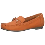 Marco Tozzi Slipper Leder Zierspange Mokassin 2-24203-42, Größe:38 EU, Farbe:Orange - Orange 38