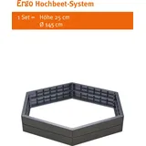 GARANTIA Hochbeet Ergo XL Stone Ø145x25cm Kunststoff, Anthrazit)