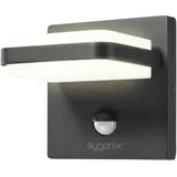 Sygonix SY-6028442 LED-Wandleuchte mit Bewegungsmelder EEK: F (A - G) SMD LED 10.8 W Schwarz