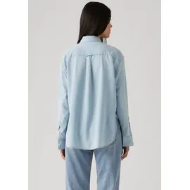 Levi's Jeansbluse LEVI'S "HARLIE NEW BF S", Damen, Gr. M (38), honestly happy 2, Web, Obermaterial: 100% Baumwolle, unifarben, relaxed fit Po-bedeckend, 2-Knopf-Manschette, Blusen Jeansbluse, mit Brusttasche