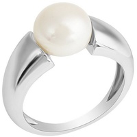 ZEEme Fingerring Silber 925 rhodiniert Perle«, 88709247-16 weiß
