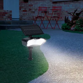 EasyMaxx Solarleuchte Kunststoff, Stahl 30,0 cm inkl. Bewegungsmelder schwarz