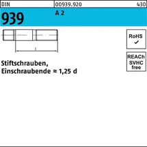 F. REYHER Nchfg. GmbH & Co. KG Stiftschraube DIN 939 M10 x 20 A2 25 Stück