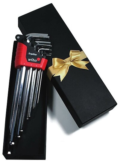WIHA Stiftschlüsselhalter ErgoStar 9-teilig - in hochwertiger Geschenkbox
