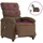 vidaXL Massagesessel Elektrisch Braun Stoff 92 x 99,5 x 0 cm Braun mit Fernbedienung