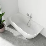 evineo ineo4 Eck-Badewanne für individuelle Ab- und Überlaufsysteme L: 170 B: 80 cm, Raumecke links, BE4026WM,