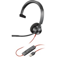 Schwarzkopf Poly Blackwire 3310 USB-A Headset, für Microsoft Teams