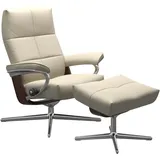 Stressless Sessel | David Cross Base Batick Cream Poliertes Aluminium Braun