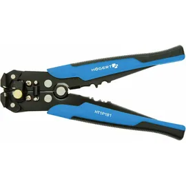 Högert TECHNIK Automatische Abisolierzange und Schneidzange 205 mm, 0,2-6 mm2, mit Schneidefunktion, Crimpzange 24-10 AWG, einstellbare Länge, rutschfester Griff