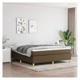 vidaXL Boxspringbett mit Matratze Dunkelbraun 180x200 cm Stoff