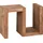 FineBuy S Cube Braun Akazie 44 x 59 x 30 cm