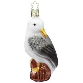 Inge-Glas® Christbaumschmuck Möwe 10cm (1-tlg), weiß
