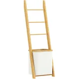 Homcom Badezimmer-Regal, Creme, Holz, 35x133x43 cm