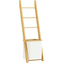 Homcom Badezimmer-Regal, Creme, Holz, 35x133x43 cm