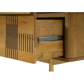 MASSIVMOEBEL24.DE Couchtisch Mango hellbraun geölt 120 x 60 x 45 cm