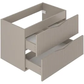 Badplaats Waschbeckenunterschrank Calen 2 Schubladen 80 x 52 cm Beige