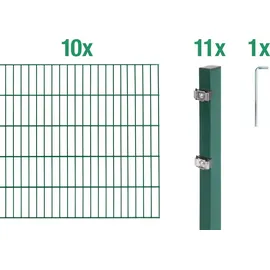GAH Alberts Doppelstabmattenzaun Set 22-tlg. 200 x 160 cm