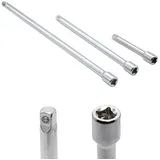 BENSON Bit-Set Steckschlüssel Verlängerung 1/4" Stecknuss Knarren, Adapter, 75-225mm, Set, 3tlg, TOP
