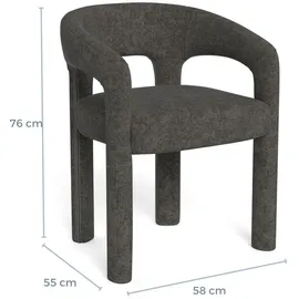 Actona Esszimmerstuhl Cole Stoff grau