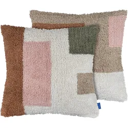 Mette Ditmer - Brick Kissenbezug, gestickt, 50 x 50 cm, rust
