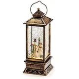 Konstsmide LED Schneelaterne 27 cm Braun