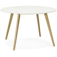 KADIMA DESIGN Esstisch, Holz, Rund, Ø 120 cm, Skandi-Stil,