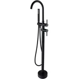 SANOTECHNIK Standarmatur SANOTECHNIK "SONATA", schwarz, B:20cm H:115cm T:16cm Ø:16cm, Metall, Armaturen, freistehende Badewannenarmatur, schwarz