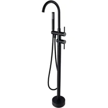 SANOTECHNIK Standarmatur SANOTECHNIK "SONATA", schwarz, B:20cm H:115cm T:16cm Ø:16cm, Metall, Armaturen, freistehende Badewannenarmatur, schwarz