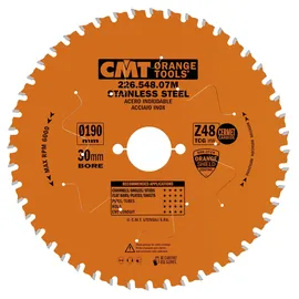 CMT Cermet-Sägeblatt für Eisenwerkstoffe 190x1,8/1,4x30 Z48