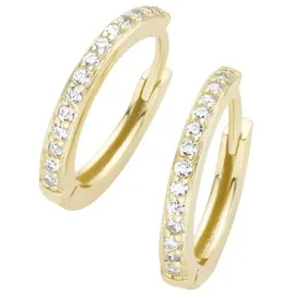 Luigi Merano Paar Creolen mit Brillanten, Gold 585 goldfarben