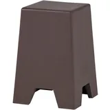 Woood Beistelltisch Zina - Glasfaser Braun, Betonoptik, 36 x 36 cm,