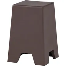 Woood Beistelltisch Zina - Glasfaser Braun, Betonoptik, 36 x 36 cm,