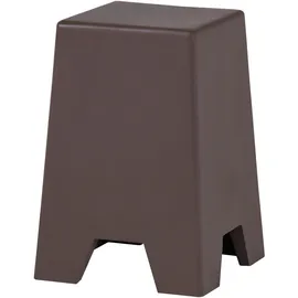 Woood Beistelltisch Zina - Glasfaser Braun, Betonoptik, 36 x 36 cm,