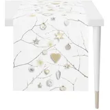 APELT Tischläufer, Beigebraun, Weiß, Textil, Weihnachten, rechteckig, 46x140 cm, Oeko-Tex® Standard 100, Wohntextilien, Tischwäsche, Tischläufer