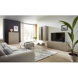 Germania Hängeschrank Monteo, Steingrau, 38 x 141 x 37 cm (BxHxT)