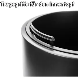 BigDean Blumentopf Style Ø 40 cm Anthrazit