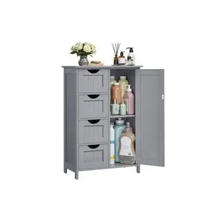 VASAGLE Badezimmerschrank, mit 4 Schubladen,