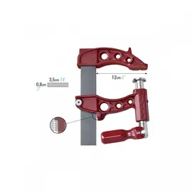 PIHER Leimzwinge Holz/Metall rot 30 cm