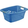 Wäschekorb FLOWERS, 25 l Rechteckig Kunststoff blau,