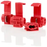 Alca alca® Klemm-/Abzweigverbinder rot 0,5-1,0mm2 5St. Kabelverbinder Schnellverbinder Abzweigverbinder Stromdieb Kabeldieb Elektrokabelklemmen