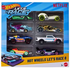 Hot Wheels JGK18 - Let’s Race 8er-Pack mehrfarbig 1:64