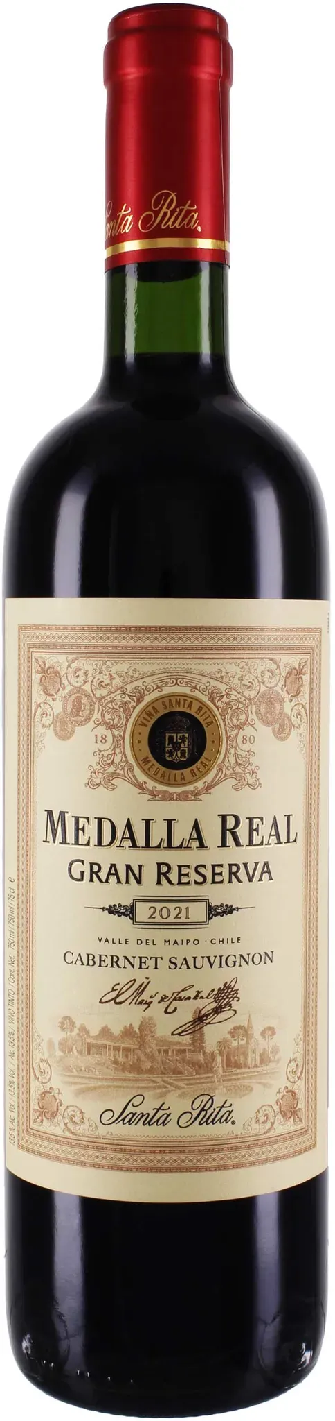 Vina Santa Rita 2021 Santa Rita Medalla Real Special Reserve Cabernet Sauvignon 2021 Cabernet Franc,Cabernet Sauvignon Chile