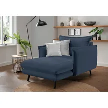 Home Affaire Loveseat HOME AFFAIRE "Lazio", blau (dunkelblau), B:111cm H:101cm T:167cm, 90% Polyester, 5% Nylon, 5% Rayon, Sessel, moderner Sessel mit einer bequemen Polsterung, 2 Stk. Zierkissen