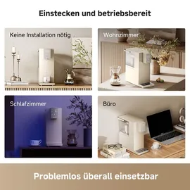 DREAME C10 Wasserspender Heißes und Kaltwasser Für Arbeitsplatte mit Temperatur- und Mengenregelung Uv-entkeimung mehrstufiger Filter 2,7l Tank sofort nutzbar ohne Installation - Creme