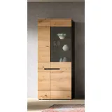 Home Affaire Vitrine REHAT 80 x 37 x 190 cm Grau