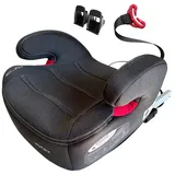 XOMAX XL-313 Kindersitz mit ISOFIX und Gurtfuhrung I mitwachsend 15-36 kg, ca. 3-12 Jahre, Korpergroße von 125–150 cm, Gruppe 2/3 I Bezug abnehmbar und waschbar I ECE R129 I dunkelgrau