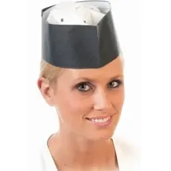 HYGOSTAR® Service Black Style Schiffchenmütze 10503 , 1 Packung = 25 Stück, Farbe: schwarz