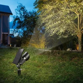 esotec Solarleuchte Aluminium wetterfest IP54 102546 grau