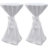 deluke Tischhusse 2er Set Weiß 60 x 60 cm
