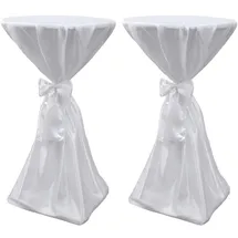 deluke Tischhusse 2er Set Weiß 60 x 60 cm